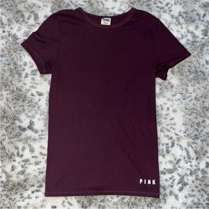 PINK Victoria's Secret maroon ribbed tee